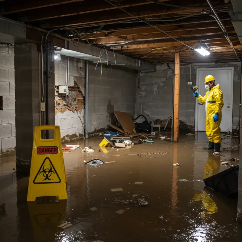 Flooded Basement Electrical Hazard in Lake of the Woods County, MN Property